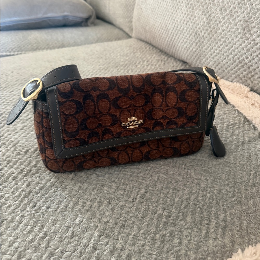 Coach White Care Card with Black Print